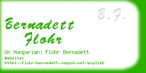 bernadett flohr business card